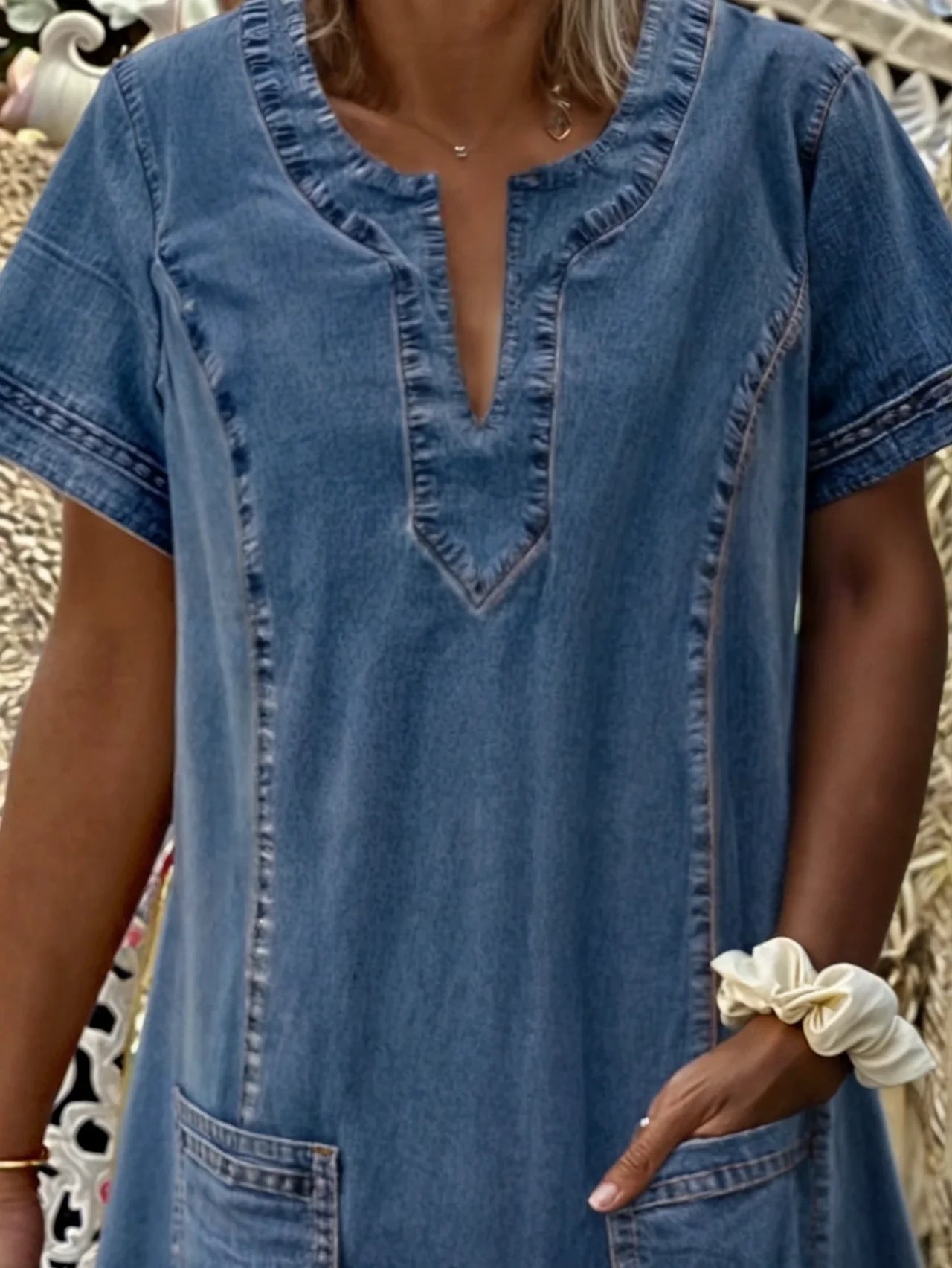 Helga® | Mjuk Denim Klänning