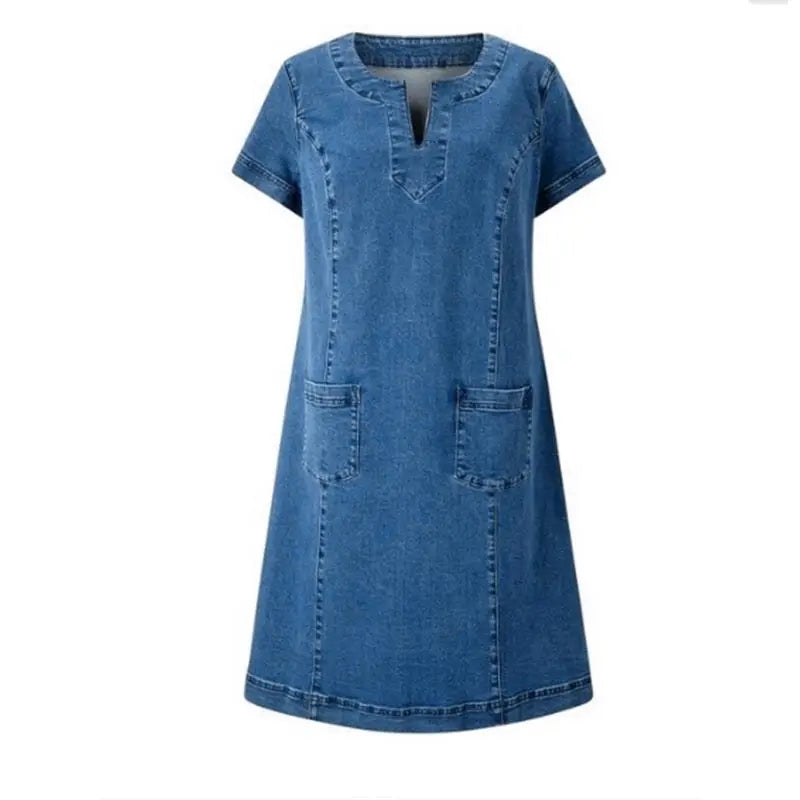 Helga® | Mjuk Denim Klänning