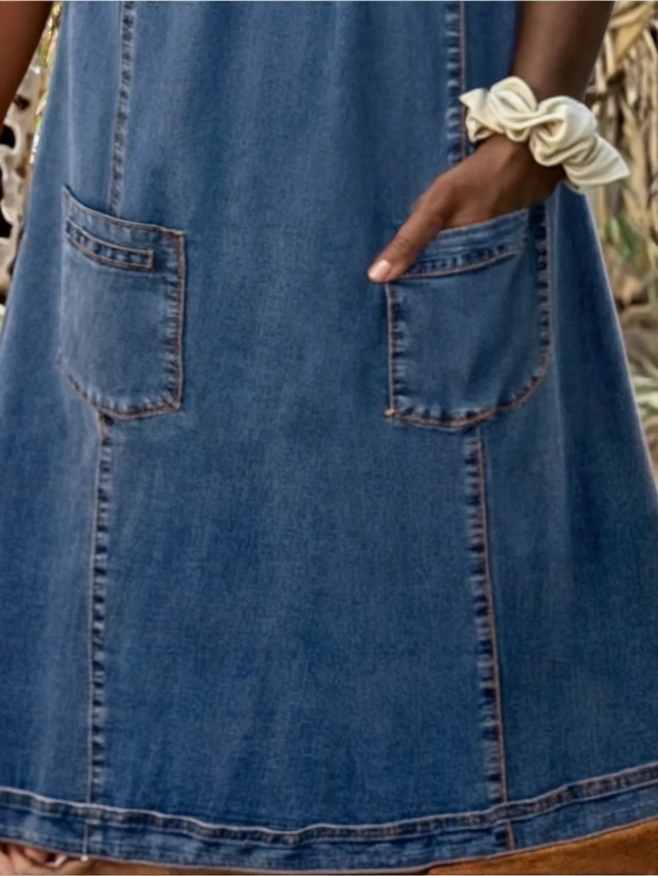Helga® | Mjuk Denim Klänning